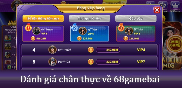 Đánh giá chân thực từ game thủ Việt về 68gamebai